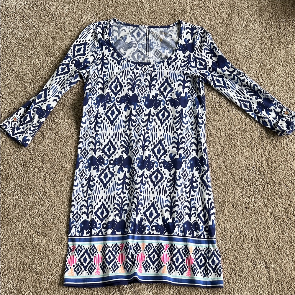 Lilly Pulitzer Blue and White Mini Dress